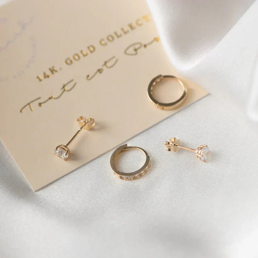 Brianne Gold Earrings with Stones