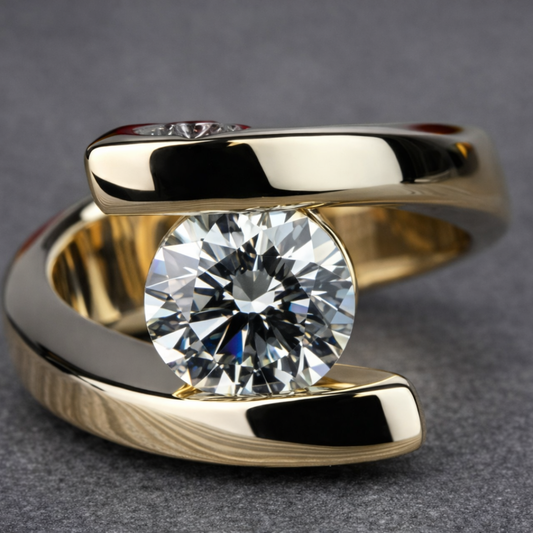 Classic Gold Bypass Diamond Ring