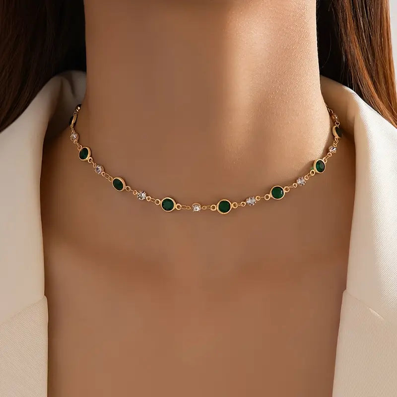 Emerald Green Pendant Necklace