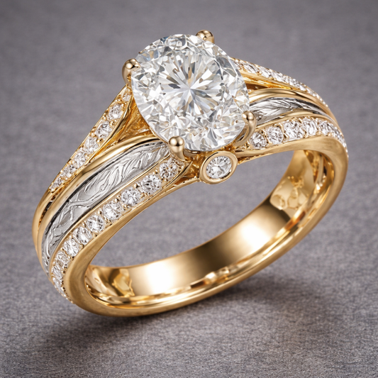 Graceful Vintage Gold Diamond Ring