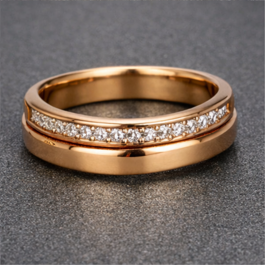 Textured Rose Gold Promise Ring