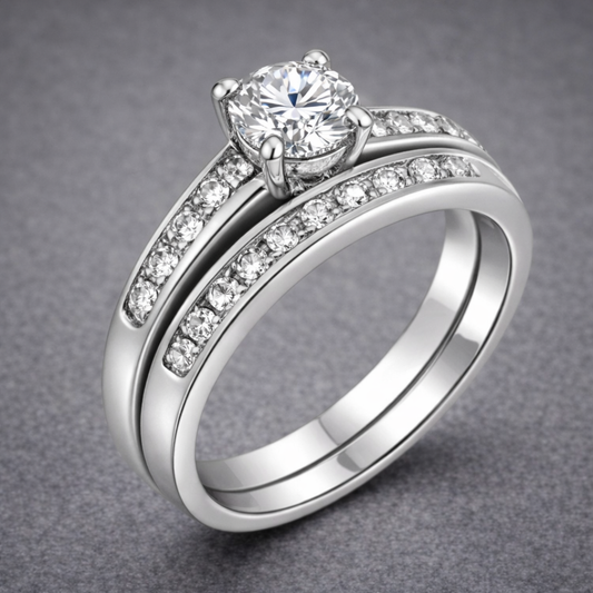 Traditional Silver Bridal Ring