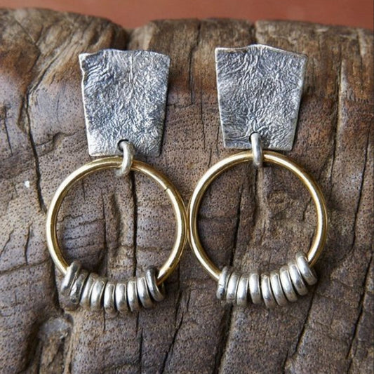 Vintage Earrings Made of Gold and Silver