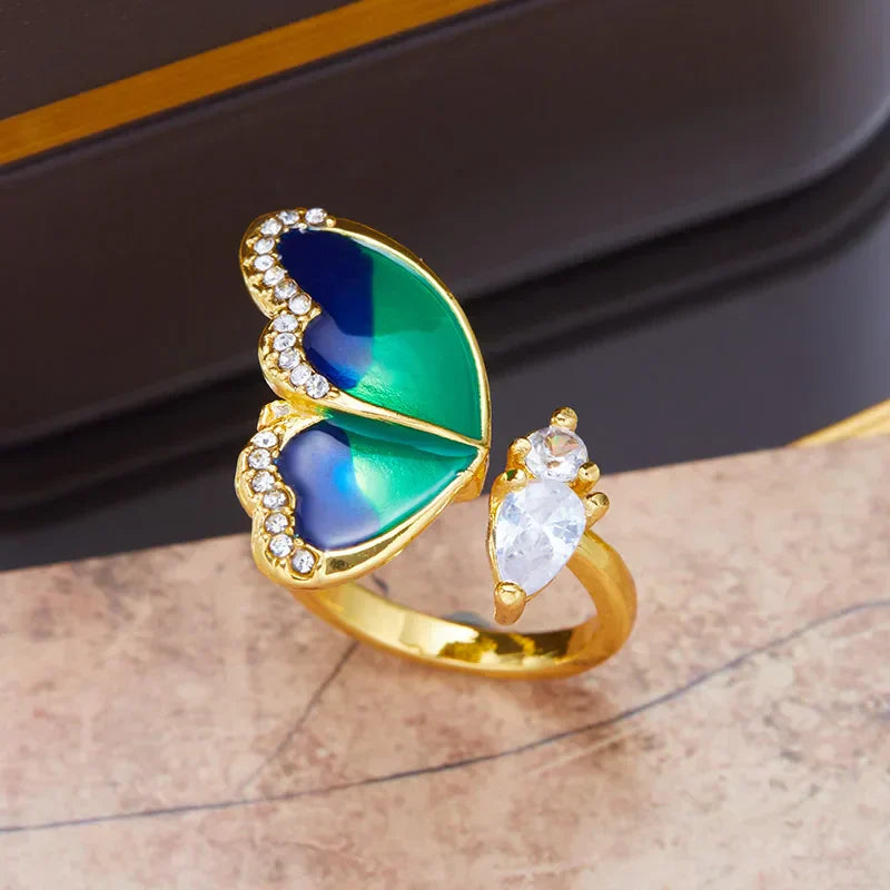 Blue Butterfly Dreams Ring