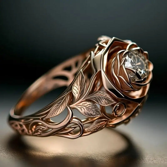 Rose Gold Flower Ring