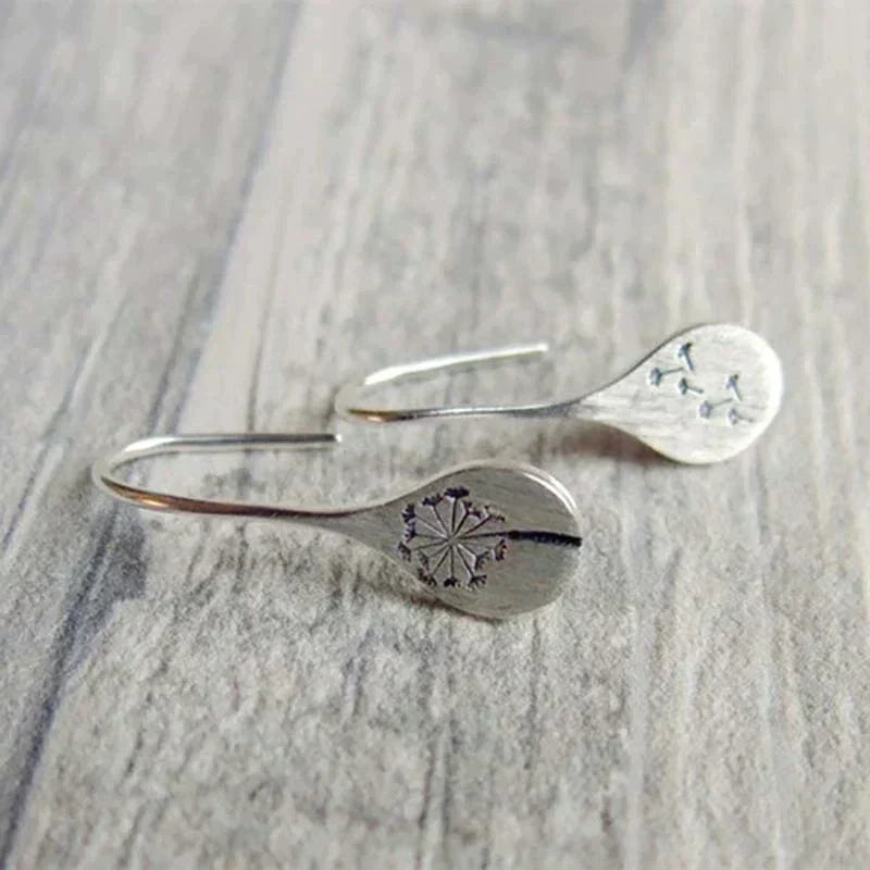 Vintage Silver Flower Earrings