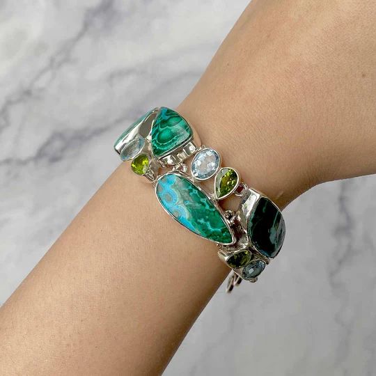 Vintage Natural Stone Bracelet Green
