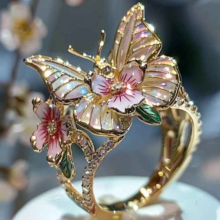 Vintage Golden Canifis Floral Ring
