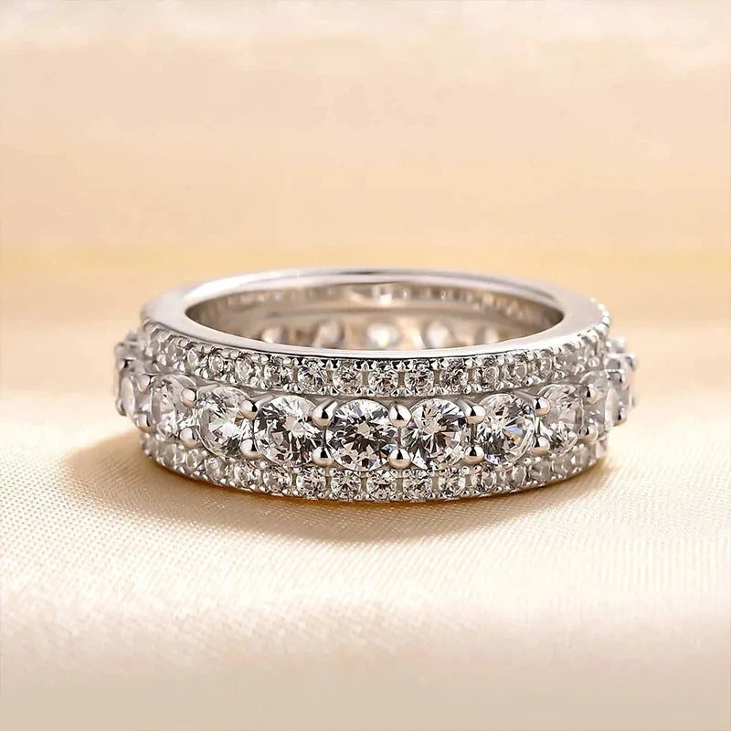 Vintage Silver Eternity Band Ring